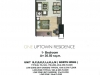 One Uptown Residence Unit Layout 1BR (36,5sqm)